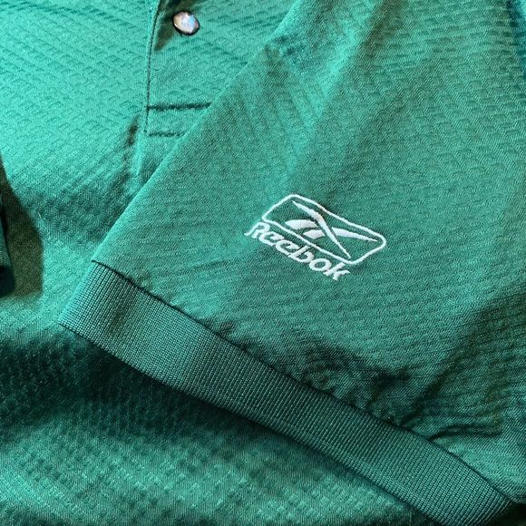 NFL Jets Team Apparel by Reebok Polo Mens Size Large Green Diamond Pattern - Picture 8 of 13